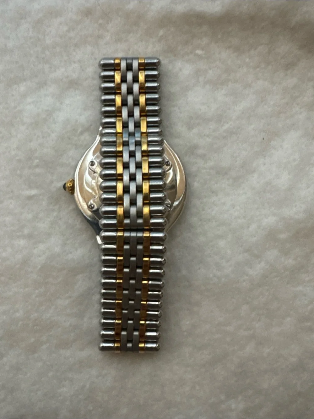 Cartier Two-Tone Silver and Gold Roman Numeral Women's Watch 1330 - Picture 2 of 5